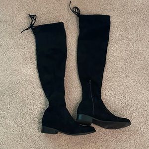 Over the knee black boot
